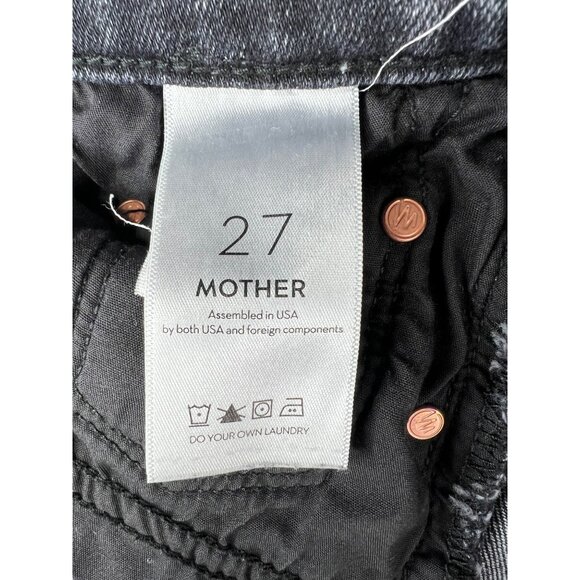 Mother The Insider Crop Step Fray Jeans Size 27 Gray Wash Mid Rise Womens Denim - Picture 8 of 15